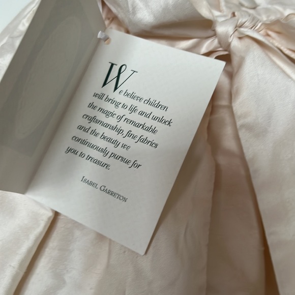 Darling Isabela Garretón NWT blush pink silk & lace formal or flower girl dress - Picture 8 of 11